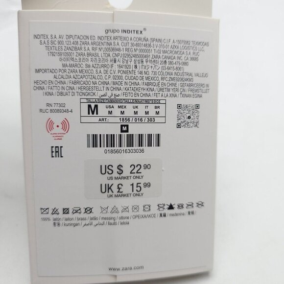 ZARA NEW WOMAN SS24 GOLDEN IRREGULAR EARRINGS TWIST REF:1856/016 - Picture 3 of 5